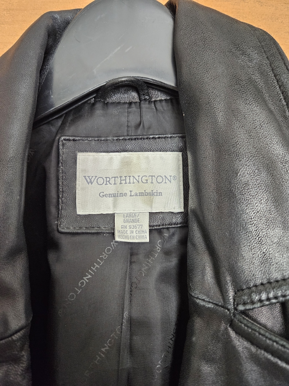 Worthington Black Leather Women's Jacket with Belt - Picture 4 of 16